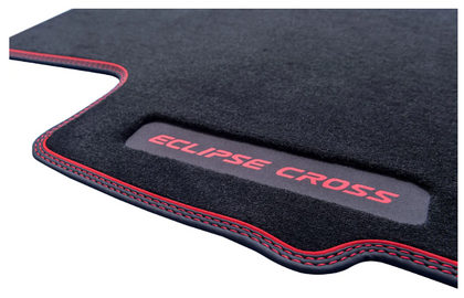 Mitsubishi Eclipse Cross Textile Mats, Elegance Grade - Red & Black, A/T