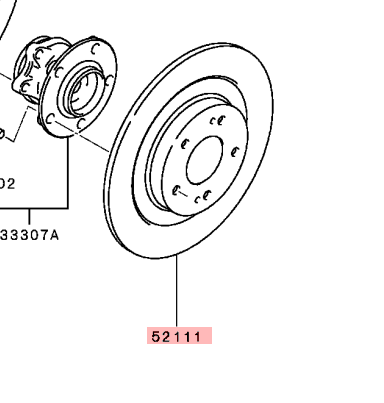 Mitsubishi Eclipse Rear Brake Disc Set (VP Range)