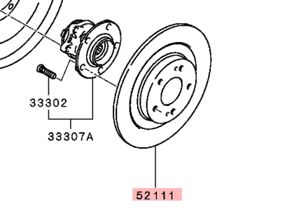 Mitsubishi ASX Rear Disc Set