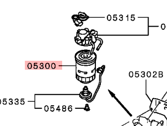 Mitsubishi Outlander Diesel Fuel Filter.