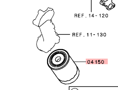 Mitsubishi Shogun 3.2 Diesel Oil Filter.