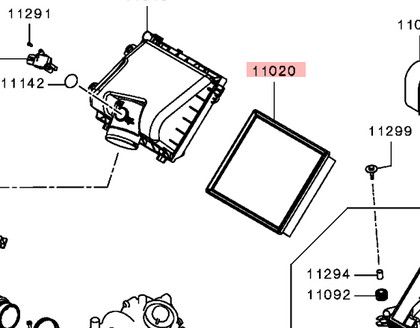 Mitsubishi L200 Series 5 Air Filter.