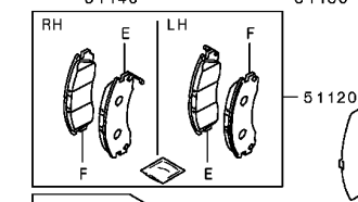 Mitsubishi Outlander PHEV Front Brake Pad Set