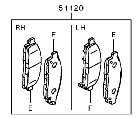 Mitsubishi L200 (S6) Front Brake Pad Set