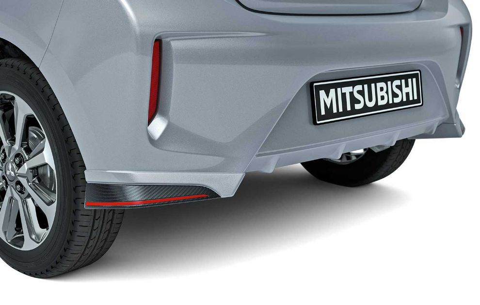 Mitsubishi Mirage Rear Corner Extensions - Red Metallic P19