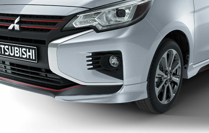 Mitsubishi Mirage Front Corner Extensions - Red Metallic P19