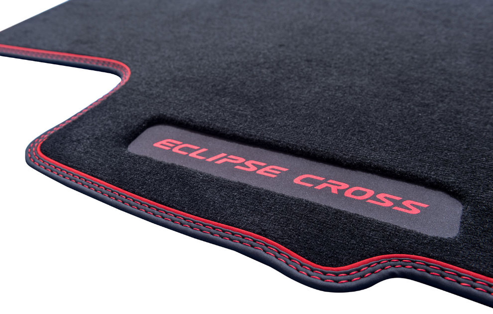 Mitsubishi Eclipse Cross Textile Mats, Elegance Grade - Red & Black, M/T